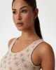 Guess 4G Rhombus Actıve Top Seamless Kadın Krem Atlet V5RP04Z3LF0-FN4R