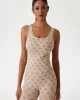 Guess 4G Rhombus Actıve Top Seamless Kadın Krem Atlet V5RP04Z3LF0-FN4R