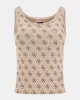 Guess 4G Rhombus Actıve Top Seamless Kadın Krem Atlet V5RP04Z3LF0-FN4R