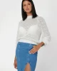 Guess Kensley Cn Ls Swtr Kadın Beyaz Kazak W4BR22Z3HQ0-G012