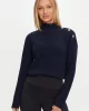 Guess Zylee Ls Mock Neck Swtr Kadın Siyah Kazak W4BR39Z2WX0-G77G