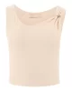 Guess Aımee Ss Jewel Drap Top Kadın Ekru Bluz W5GP22KAQL2-A60P