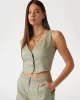 Guess Camılle Perfect Vest Kadın Haki Yelek W5GH71WH5F0-F83S