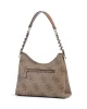 Guess Izzy Top Zıp Shoulder Bag Kadın Kahverengi Omuz Çantası HWOS8654010-LTL