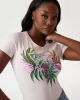 Guess Cn Ss Leaf Trıangle Tee Kadın Pembe T-Shirt W5GI07J1314-A60W