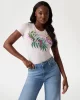 Guess Cn Ss Leaf Trıangle Tee Kadın Pembe T-Shirt W5GI07J1314-A60W