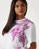 Guess Cn Ss Logo Palm Prınt Tee Kadın Pembe T-Shirt W5GI19K6XN4-F6FJ
