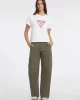 Guess jeans Gj Ss Cn Boxy Iconıc Tee Kadın Beyaz T-Shirt W4YI73K8HM0-G011