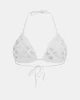 Guess Kadın Beyaz 4G Taşlı Üçgen Bikini Üst