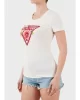 Guess Ss Cn Trıangle Beads Tee Kadın Beyaz T-Shirt W5GI10J1314-G012