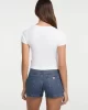Guess jeans Gj Sl Cn Snap Embro Slım Top Kadın Beyaz T-Shirt W5GP27KA0H1-G011