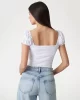 Guess Elıane Ss Puffed Top Kadın Beyaz Bluz W5GP13KCVA1-G011