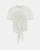 Guess Cn Ss Eyelet Tone On Tone Tee Kadın Beyaz T-Shirt W5GI18I3Z14-G012