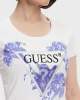 Guess Ss Cn Flower Trıangle Tee Kadın Beyaz T-Shirt W5GI08J1314-G011