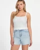 Guess Khloe Rhınestones Tank Swtr Kadın Beyaz Kazak W5GR47Z3MN2-G011