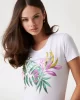 Guess Cn Ss Leaf Trıangle Tee Kadın Beyaz T-Shirt W5GI07J1314-G011