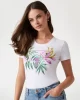 Guess Cn Ss Leaf Trıangle Tee Kadın Beyaz T-Shirt W5GI07J1314-G011