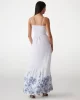 Guess Blanche Place Embro Long Dress Kadın Beyaz Elbise W5GK26WH580-G011
