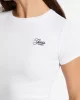 Guess jeans Gj Ss Cn Embro Slım Top Kadın Beyaz T-Shirt W5GP62KA0H1-G011