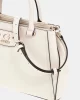 Guess Nastra Socıety Satchel Kadın Beyaz El Çantası HWBG9637060-OFF