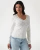 Guess Rosıe 4G Vn Ls Swtr Kadın Beyaz Kazak W5GR07Z3D60-G012