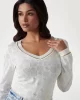Guess Rosıe 4G Vn Ls Swtr Kadın Beyaz Kazak W5GR07Z3D60-G012