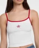 Guess jeans Gj Emb Star Tank Top Kadın Beyaz Atlet W5GP37J1314-G011