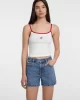 Guess jeans Gj Emb Star Tank Top Kadın Beyaz Atlet W5GP37J1314-G011