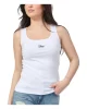 Guess jeans Gj Tank Top Slım Rıb Embro Kadın Beyaz Atlet W5GP26KA0H1-G011