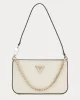 Guess Kadın Ekru Noelle Mini Üstten Fermuarlı Omuz Çantası