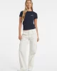 Guess Kadın Classic Mini Üçgen Logolu Siyah T-Shirt