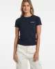 Guess Kadın Classic Mini Üçgen Logolu Siyah T-Shirt
