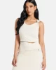 Guess Aımee Ss Jewel Drap Top Kadın Ekru Bluz W5GP22KAQL2-A60P