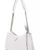 Guess Gıully Top Zıp Shoulder Bag Kadın Beyaz Omuz Çantası HWQG8748130-OFF