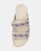 Guess Kadın Fadeliza Krem 4G Taşlı Cırt Cırtlı Terlik