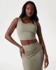 Guess Aımee Ss Jewel Drap Top Kadın Haki Bluz W5GP22KAQL2-G9D5