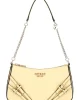 Guess Kadın Sarı Bramina Üstten Fermuarlı Omuz Çantası