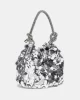 Guess Holıday Shıne Top Handle Pouch Kadın Gri Omuz Çantası HWEY9538750-SIL