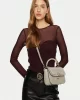 Guess Orlına Top Handle Flap Kadın Gri Çapraz Çanta HWKG9531200-TAU