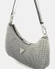 Guess Zalına Mını Top Zıp Shldr Bag Kadın Gri Omuz Çantası HWOY9350720-SIL
