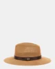 Guess Kadın   Kahverengi  Fedora Logo Yazılı Şapka
