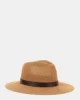 Guess Kadın   Kahverengi  Fedora Logo Yazılı Şapka