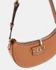 Guess Nastra Top Zıp Shoulder Bag Kadın Kahverengi Omuz Çantası HWBG9637170-CAR