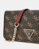 Guess Noelle Xbody Flap Organızer Kadın Kahverengi Mini Çanta HWQL7879750-BRO