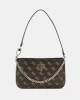 Guess Kadın Kahverengi Noelle Mini Üstten Fermuarlı Omuz Çan