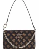 Guess Noelle Mını Top Zıp Shoulder Kadın Kahverengi Omuz Çantası HWPZ7879720-MLO