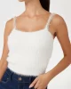 Guess Keyla Bralette Swtr Kadın Beyaz Atlet W4BR26Z3BH0-G012