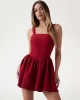 Guess Kadın Kırmızı Fit and  flare kısa elbise