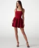 Guess Kadın Kırmızı Fit and  flare kısa elbise