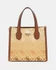 Guess Kadın Kahverengi Silvana İki Bölmeli Mini Tote Çanta